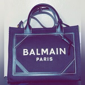 Balmain B-army logo-embroidered tote